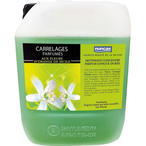 Detergente per piastrelle profumato ai fiori d'arancio di Sicilia 5l - Nuncas