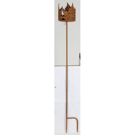 BURI Gartenstecker Kerzenhalter Blätter 102cm Dekoration Erdspieß Stab Figur Metall (1/3)