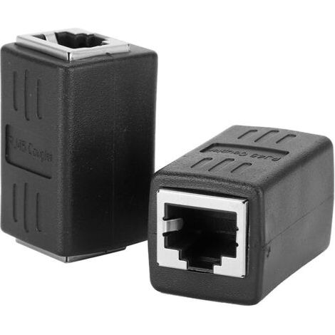 Coupleur de Câble 2 Pièces, Femelle vers A pour Coupleur Cat7 Cat6 Cat5e LAN to RJ45 LAN Type intégré (1/5)