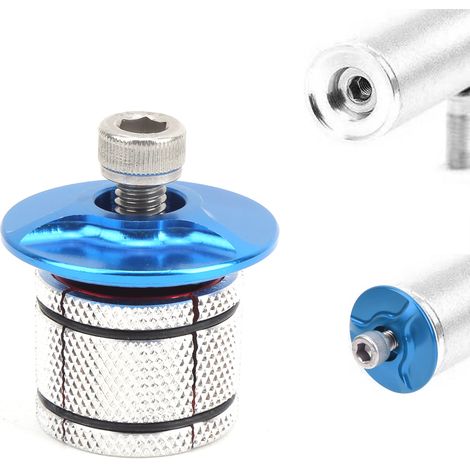 Vis d'expansion du jeu de direction de fourche avant de vélo, noyau élargi, cache triangulaire bleu (1/5)