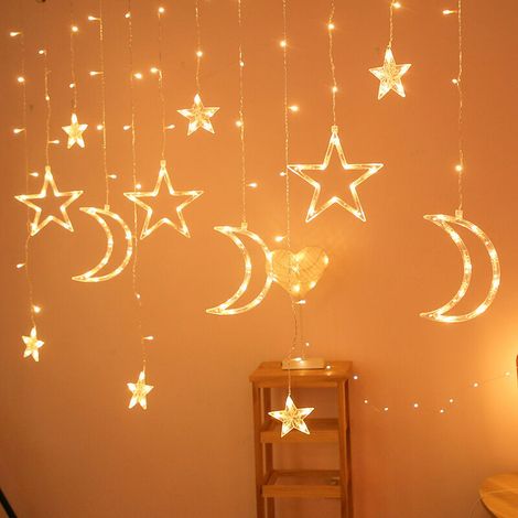 Luci a tenda Star Lights Outdoor 138 LED Luci a stringa LED Luci a stringa Star Moon (1/3)