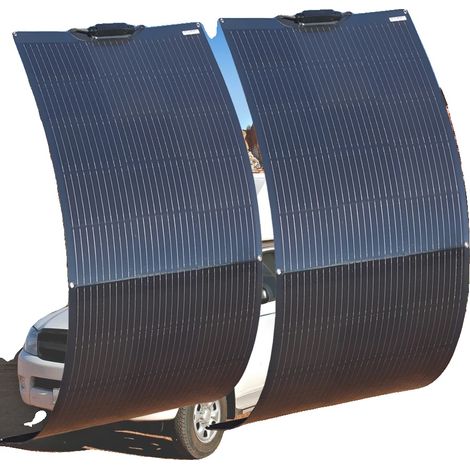 Pannello solare, design flessibile, compatibilità con doppia tensione, 300 W (2 x 150 W) (1/2)