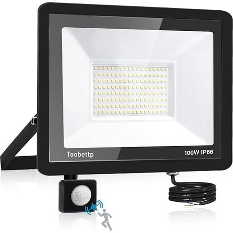 Outdoor LED Motion Detector Floodlight 100W 10000LM 6000K (1/5)