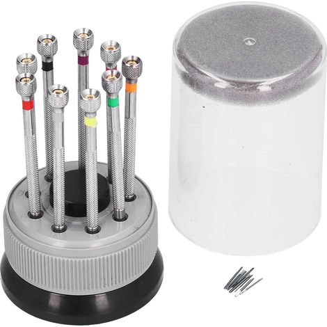 Präzisionsschraubendreher-Set für Uhrenreparaturen, Multifunktionswerkzeug mit drehbarer Basis, rund, Präzisionsset (1/5)