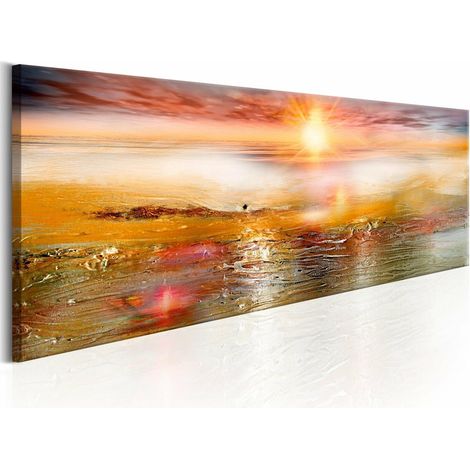 Tableau mer orange - 135 x 45 cm (1/4)
