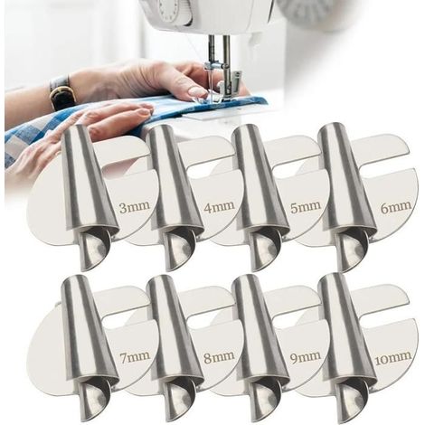 Set mit 8 Universal-Nähfüßen für Nähmaschinen, Füße für breite Säume, Füße für gebogene Säume (3-10 mm) (1/4)