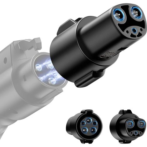 Adaptador de cargador J1772 a Tesla, máx. 80 A 250 V, carga rápida solo para Tesla Model 3/Y/X/S/Cybertruck, compatible con el adaptador J1772 EV Charge a Tesla.