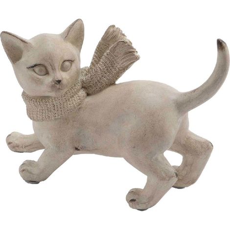 Chat de décoration en résine patinée