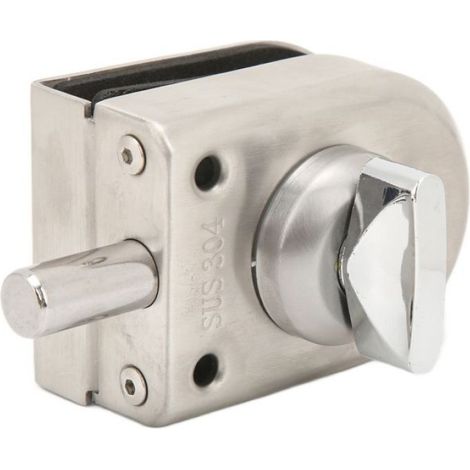 Serrure de porte en verre - - Acier inoxydable - 10-12 mm - Simple face - En applique (1/5)