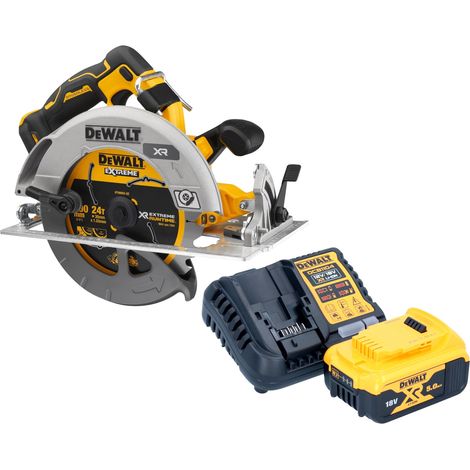 Sierra circular sin cable DeWalt DCS 573 P1 18 V 190 x 30 mm sin escobillas + 1x batería recargable 5,0 Ah + cargador (1/5)