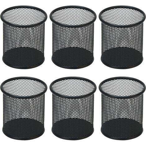 Metall Stifthalter Schwarz Rund für Schreibtischorganisation
