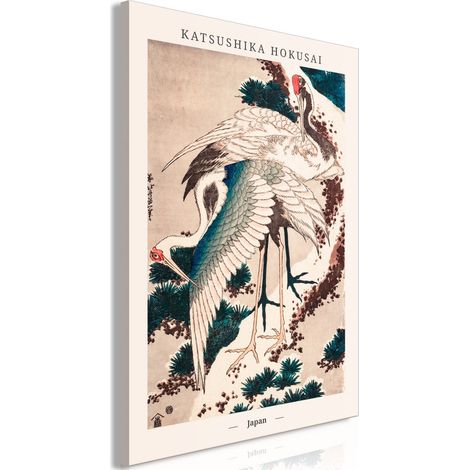 Tableau Grues japonaises, partie 1e - 80 x 120 cm (1/3)