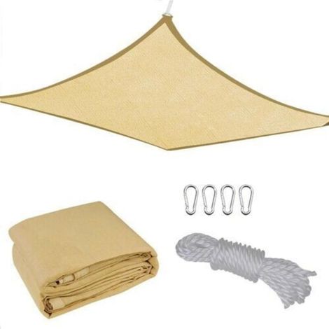 3x5 Meter Rectangle Sun Shade Sail Mellow Yellow Outdoor UV Blocking Cover for Patio Deck Yard Playground Pool Lawn (1/4)
