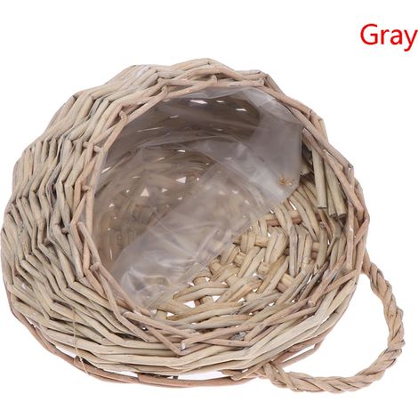 (GY)1PC Jardinière murale en osier et rotin, panier pour plantes grimpantes d'intérieur, support pour plantes grimpantes, 4 couleurs (1/4)