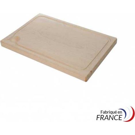 Planche Bois avec Rigole 38X25X2.5 cm - Matériel CHR Pro