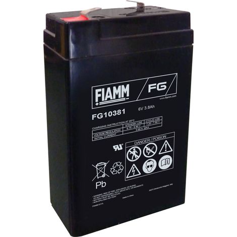 Batteria al piombo ermetica 6V 3,8Ah - Fiamm FG10381