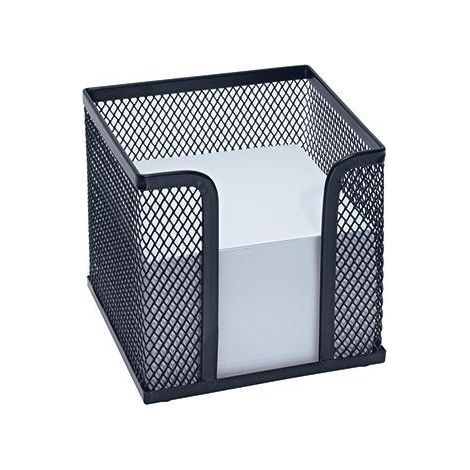 Zettelbox ® OFFICE 10 x 10 x 10 cm (B x H x T) 9,2 x 9,2 cm (B x H) 700 Bl. gefüllt Metall schwarz (1/2)