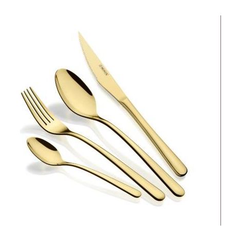 Cuberteria BRA 24 piezas Pisa Gold M191924
