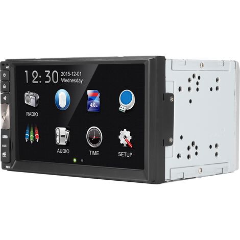 Autoradio 2 DIN 7 pouces Écran Tactile MP5 Multimédia Bluetooth FM USB Carte SD Lecteur Vidéo (1/5)