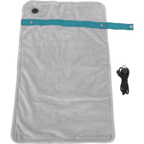 Ej.Life Coperta Riscaldata Portatile USB, 120x70cm Coperta Elettrica Riscaldatore per Auto, Campeggio, Casa (Grigio) A (1/5)