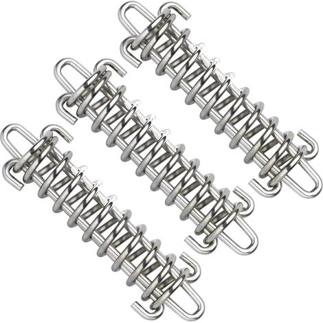 Kit d'accessoires pour Voile d'ombrage - Ressort de Tension Triangulaire en Acier Inoxydable V2A - pour Fixation de Voile d'ombrage