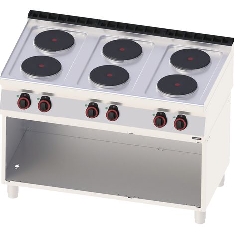 Fourneau électrique professionnel - 6 feux - 120cm - Casselin