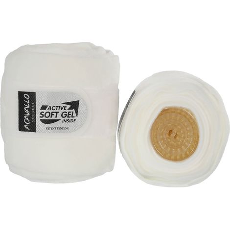 ACAVALLO Fasce gel e pile Cavallo Equitazione BIANCO (1/3)