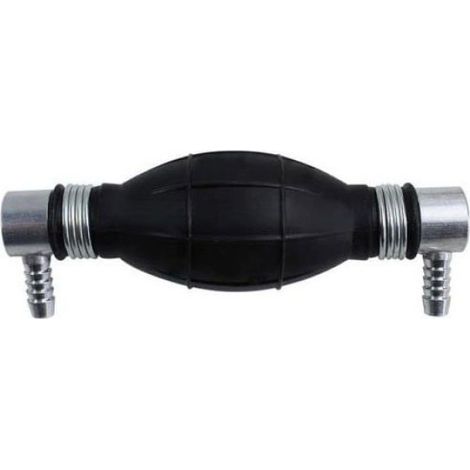 Pompe d'amorçage carburant - - 150 mm - Double sortie 90° - Clapet anti-retour - Sortie 8 mm (1/3)
