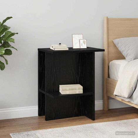 vidaXL Table basse Chêne noir 40 x 30 x 49 cm Bois d'ingénierie