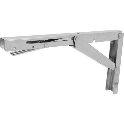 Support mural 30 cm, charge 150 kg, pliable à 90°, acier inoxydable, pour maison, bateau, camping-car (1/5)