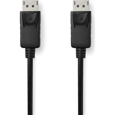 Cable displayport displayport macho displayport macho 8k60hz niquelado 100m redondo pvc negro caja