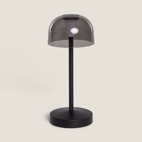 Lámpara de Mesa LED Portátil para Exterior Metal con Batería Recargable Lendora Smoke Negro