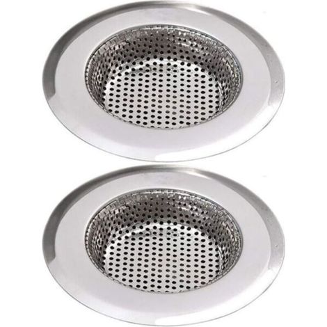 Filtri per lavello in acciaio inox, tappo di scarico, cestello filtro di scarico, tappo di scarico per bagno, filtro per lavello da cucina, tappo per lavello, filtro per lavello (2 pezzi) (3,54 pollic