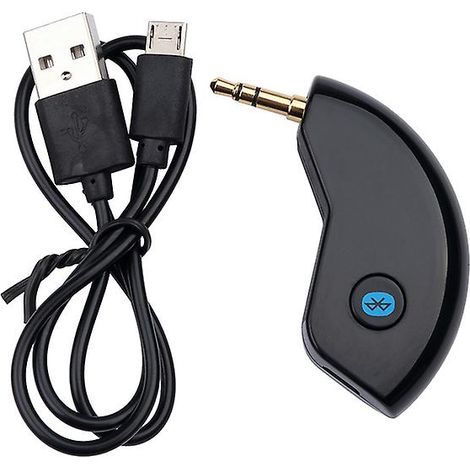 Récepteur audio Bluetooth pour voiture avec prise jack 3,5 mm, mini-émetteur Bluetooth et kit mains libres pour voiture avec musique. (1/5)