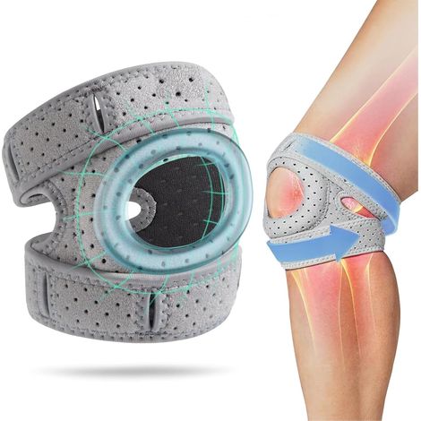 Ginocchiera, protezioni sportive per ginocchio flessibili, comode e antiscivolo, manicotto di supporto per calcio, basket, baseball, arrampicata e ciclismo - S/M (1/5)