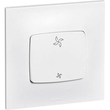 Interrupteur VMC BA Neptune, Commande Ventilation 2 Vitesses, Connexion Rapide Sans Outil, Design Moderne Blanc (1/5)