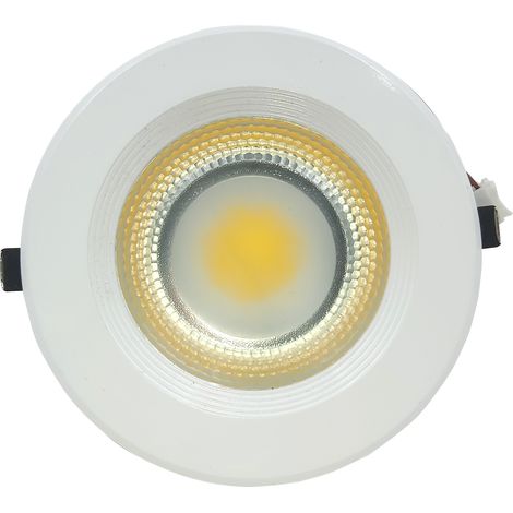 R&H faro faretto a Led da incasso tondo 3W luce bianco freddo 6500K 500Lm uso interno cartongesso (1/2)