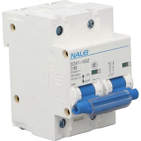 Disjoncteur CC, pouvoir de coupure de 10 kA, rail DIN 36 mm, protection contre les surcharges, disjoncteur miniature