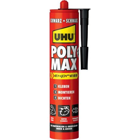 UHU 47200 Cartuccia Poly Max Power, Nero, 425g (1/4)