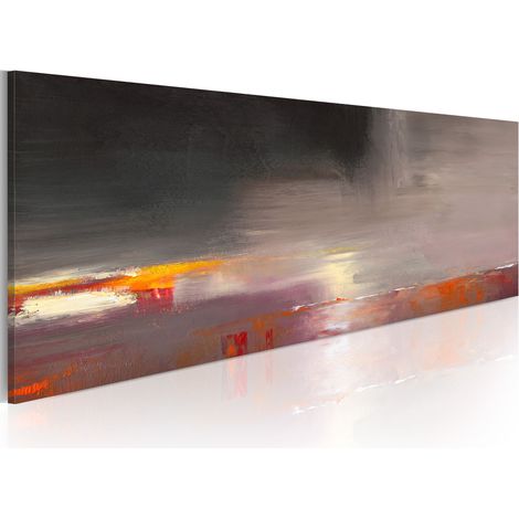Quadro dipinto - Mare nella nebbia - 100x40 (1/4)