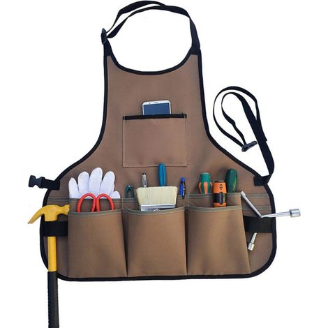 Tablier de Soudure,Tablier de Travail avec Poches, Fermeture à Boucle Réglable,Sangle Croisée Réglable pour Hommes et Femmes,Bricolage Maison Jardin Coiffeur Chef Taille Sangles Réglables Unisex (1/5)