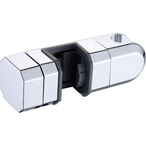 Support de pommeau de douche, ajustement universel pour barre coulissante de 15 mm et 30 mm, hauteur et angle réglables, matériau ABS résistant aux rayures, options de couleur argent et noir ( (1/3)