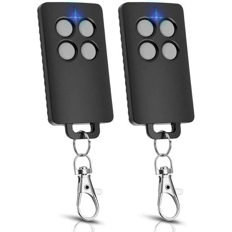 AAM0121 Télécommande Portail Compatible SCS Sentinel, 433,05–434,79 MHz Telecommande 4 Canaux, Bip Portail Porte De Garage, Lot de 2 (1/5)