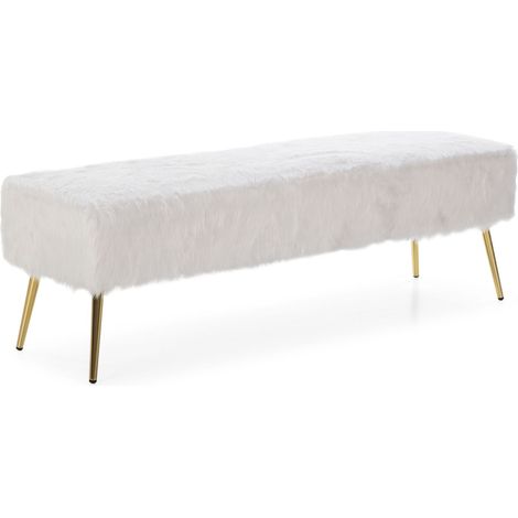 142x43x45 Gold Metall / Weiß -Stoff -Werbeaktionen / Möbel für alle Stile, um zu Hause eine Note zu verleihen (1/2)