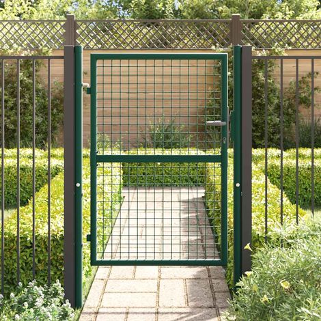 Portail de jardin - Portillon de jardin - Portail de clôture acier 100x125 cm vert fr10270 - Maison La Vie (1/5)