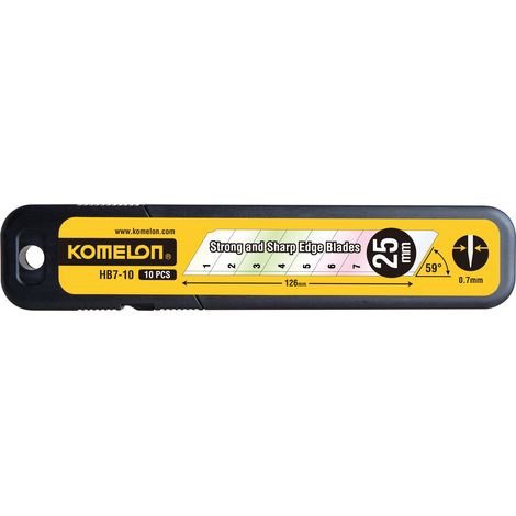 Komelon Snap-Off Blades 25mm - Pack of 10