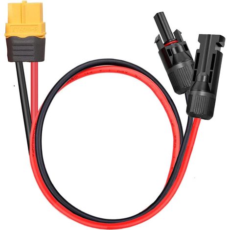 1 Câble adaptateur Solaire vers XT60, fil cuivre étamé 14 AWG, connecteur panneau, pour centrale portable
