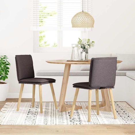 Maison Exclusive - Esszimmerstühle 2 Stk. Dunkelbraun Stoff (1/5)