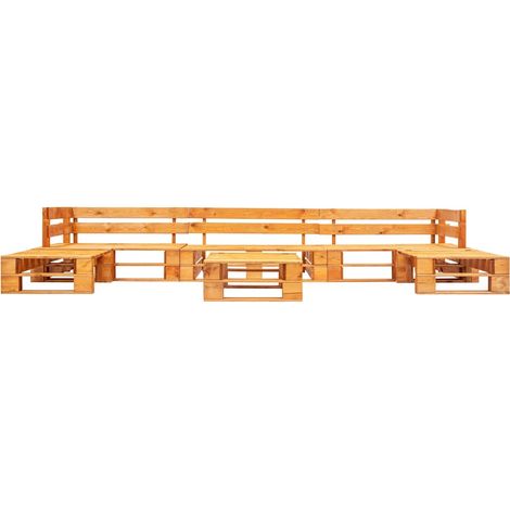 Lot de 6 Canapés de jardin palette, Canapé d'extérieur, Meuble de jardin, Bois Marron miel OIB1303E (1/4)