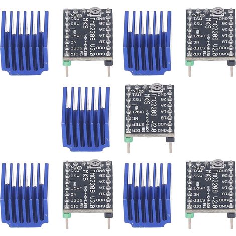 5 Sets Stepper Motor Driver Kit Ultra Silent Motor Drive Module with Heat Sink 5.5‑28V MKS TMC2209 (1/5)